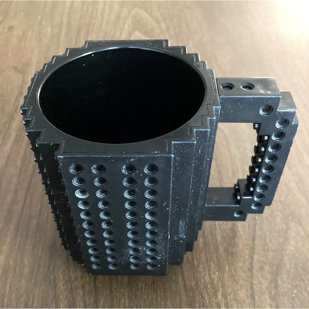 Think Geek Black Build-On Coffee Cup Mug Off Brand Lego